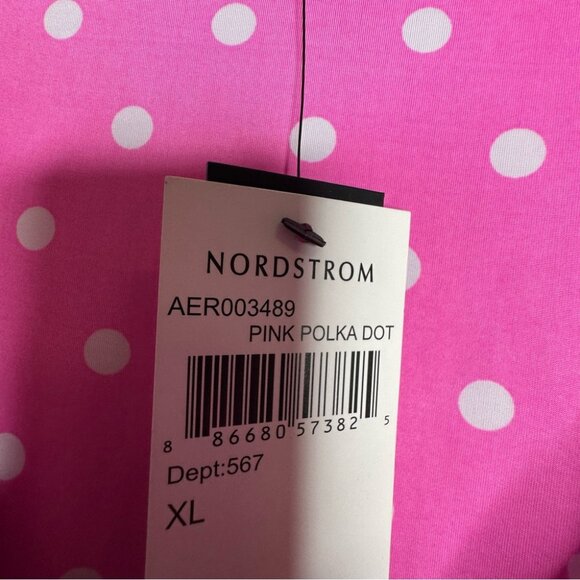 AFRM bodysuit Pink Polka Dot white brand new with tags XL Top stretchy cute - Picture 5 of 12